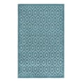 thumbnail image 3 of Unique Loom Outdoor Trellis Textured Collection Area Rug - Spatial (5' 3" x 8' Rectangle Aqua/Ivory), 3 of 7