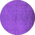 thumbnail image 1 of Ahgly Company Indoor Round Oriental Purple Industrial Area Rugs, 7' Round, 1 of 4