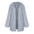 thumbnail image 3 of Colisha Women Hooded Cardigan Fuzzy Fleece Full Zip Jacket Sherpa Hoodies Winter Warm Open Front Coat Outwear with Pockets, 3 of 4