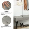 thumbnail image 4 of Furvclv 48 Inch Entryway Bench, Modern Tufted Ottoman Bench With Padded Seat, Sturdy Legs With Anti Skid Foot Pads, Upholstered Bedroom Bench For Foyer Living Room, 4 of 9