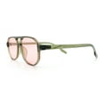 thumbnail image 6 of Boho Thin Plastic Racer Retro Color Hipster Fashion Sunglasses Green - Pink, 6 of 8