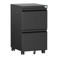 thumbnail image 6 of AUHUP 2 Drawer Mobile File Cabinet with Lock, Metal Filing Cabinet with Wheels for Legal/Letter/A4 File, Under Desk File Cabinets for Home Office, Black,Fully Assembled, 6 of 10