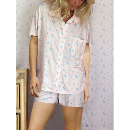 

Women Y2K 2 Piece Floral Lounge Set Short Sleeve Button Down Shirt Wide Leg Palazzo Pants Outfits Matching Sets Pajamas