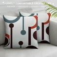 thumbnail image 3 of GOSMITH  Throw Pillow Covers Modern Abstract Wine Red Black White Strip Dot Decorative Pillow Cases Home Decor Square Pillowcases, 3 of 5