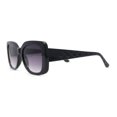 thumbnail image 3 of Girls Kids Size Chic Mod Elegant Rectangle Embossed Arm Sunglasses Black - Smoke, 3 of 4