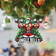 thumbnail image 5 of YOHAVEN Christmas Tree Ornaments Santa Claus Fitness Muscle Resin Ornament Hanging Xmas Decorations Holiday Party Decor for Tree Fireplace Mantle Shelf, 5 of 6