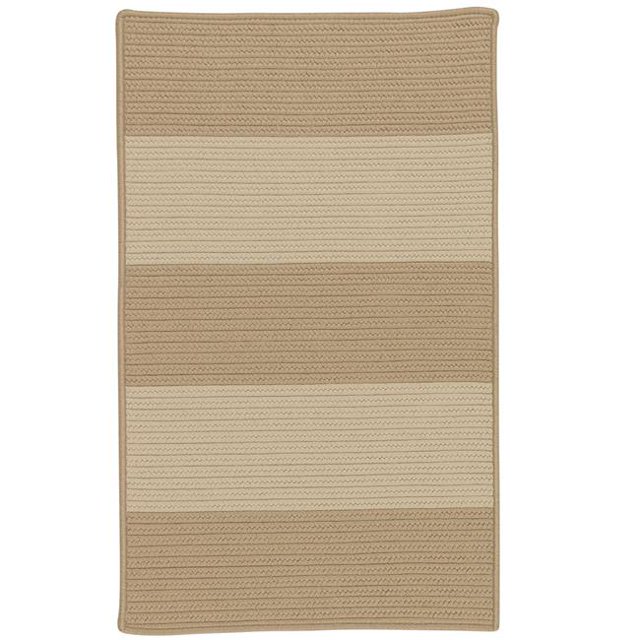 Colonial Mills Rug NW26R120X156S Newport Textured Stripe Rectangle Area Braided Rug Natural - 10 x 13 ft.