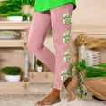 thumbnail image 2 of DDAPJ pyju 2024 St. Patrick's Day Womens Irish Green Shamrock Leggings Funny Gnome Printed Holiday Tights High Waist Stretch Yoga Pants Buttery Soft Gym Base Layer Bottoms on Clearance Pink XXL, 2 of 4