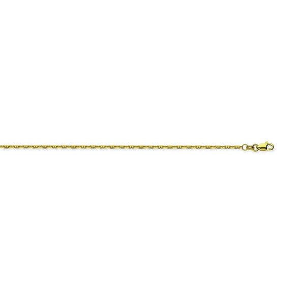 14k Yellow Gold Anchor Chain Necklace 1.25mm Lobster Claw Closure - 2.5 Grams - 18 Inch