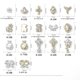 thumbnail image 4 of Uñas de metal con diamantes, uñas doradas, diamantes, lazo, oso, corona, luz, lujo, punta de dedo, uñas de diamantes, 4 of 6