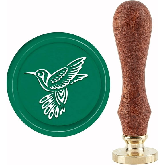 Hummingbird Wax Seal Stamp Bird Sealing Wax Stamps Aniaml 30mm/1.18inch Removable Brass Head Sealing Stamp with Wooden Handle for Invitations Cards Gift Wrap
