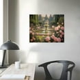 thumbnail image 3 of Nawypu  Framed Canvas Vintage Wall Art Print, Rose Garden Prints Home Decor, Canvas Classic Floral Landscape for Living Room, Office Hallway Decor,, 3 of 4