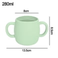thumbnail image 2 of Vaso preescolar de silicona: vaso abierto de entrenamiento para bebés con asa, adecuado para niños mayores de 6 meses, 2 of 5