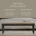 thumbnail image 4 of Maven Lane Elizabeth Traditional Upholstered Wooden Bench, Antiqued Black Finish, 4 of 6