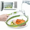 thumbnail image 2 of Microwave Cover for Food Clear Microwave Splatter Cover with Water Steamer and Handle 10 Inch Plate Covers Kitchen Gadgets, 2 of 7