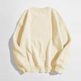 thumbnail image 5 of Ketyyh-chn99 Hoodless Sweatshirts for Women Long Sleeve Crew Neck Shirt Beige,S, 5 of 5
