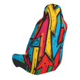 thumbnail image 2 of Wukai Colorful Arrow Graffiti Pattern Full Set Car Seat Covers with Soft Padding Universal Auto Front Seats Protector and Cushion Mat, 2 of 5