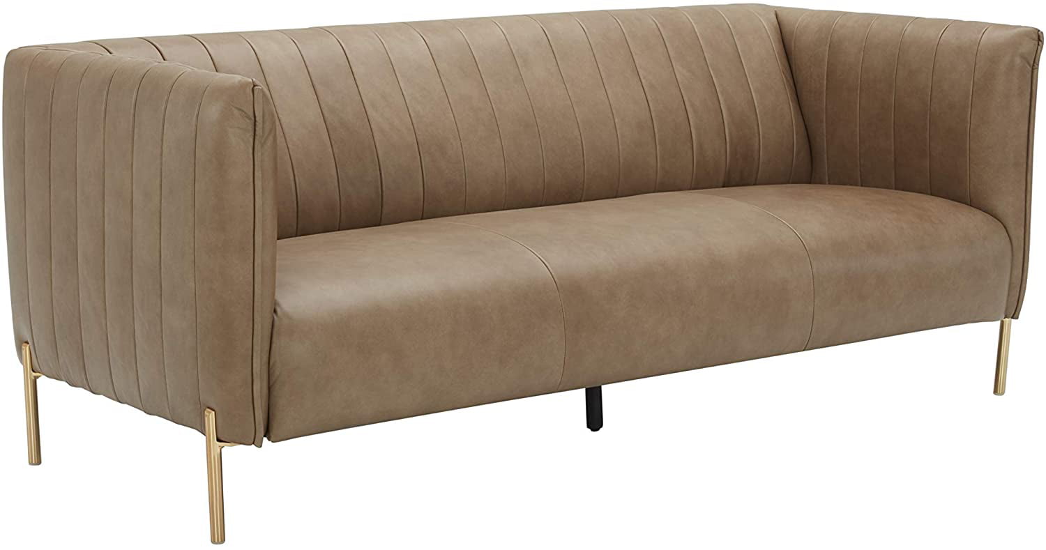 Rivet Frederick Mid-Century Channel Tufted Velvet Living Room Chair Brand Grey 38W