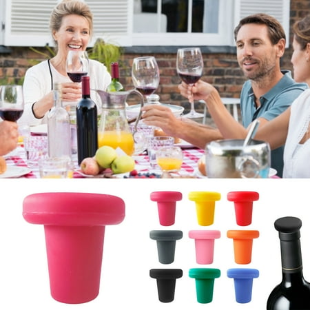 

Discounted Stock! 1*Red Wine Stopper 1Pc Food Grade Silicone Red Wine Stopper Sealed Leak-Proof Wine Bottle Stopper Silicone Stopper Black Today Deals! Kpamnxio Kitchen Utensils Set