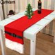 thumbnail image 2 of OurWarm Christmas Table Runner Christmas Decoration 14x72 inch Faux Fur Santa Belt with Buckle Table Cover New Year Goods, 2 of 4
