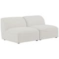 thumbnail image 2 of Meridian Furniture Miramar Crème Durable Lin Texturé Sofa Modulaire, 2 of 9