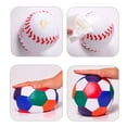 thumbnail image 4 of 3-Piece Mini Sports Balls Set for Toddlers, Soft Foam Soccer, Basketball, and Baseball Toys, No Inflation Needed Indoor Sports Toys for Boys and Girlss, 4-Inch Style #C096 D, 4 of 5