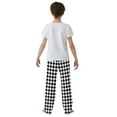 thumbnail image 5 of FORMRS Kids Pajama Pants with Pockets Size 13-14Y Boys Lounge Sleep Bottoms, Black and White Geometric, 5 of 8