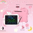 thumbnail image 5 of KiddiTouch LCD Writting Tablet for Kids 10 Inch Erasable Doodle Board Mess Free Drawing Pad for Girls Educational Toys 3-8 Years Old Girls Birthday Gift (Pink), 5 of 8