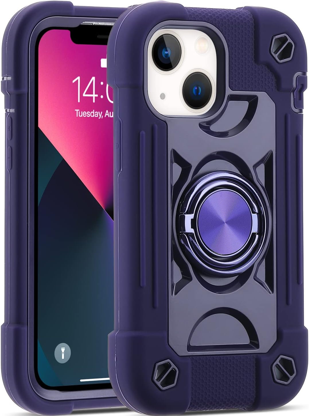 Compatible with iPhone 13 Mini/iPhone 12 Mini Case 5.4 Inch with Built