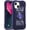 Deep Purple, variant on Compatible with iPhone 13 Mini/iPhone 12 Mini Case 5.4 Inch with Built-in 360°Rotating Ring Stand, Military Grade Drop Protection Full Body Rugged Heavy Duty Protective Cover. (Avocado)