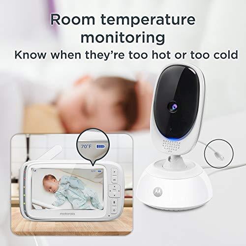 Motorola Comfort 75 Video Baby and Home Monitor, 13cm LCD Colour Screen  Display with Remote Pan Scan, Two-Way Communication, Infrared Night Vision, 