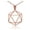 Rose Gold, variant on D20 Dice Silhouette Icosahedron Stainless Steel Necklace