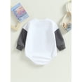 thumbnail image 4 of Cenuakty Baby Boys Autumn Casual Romper Infant Long Sleeve Letter Print Contrast Color Romper, 4 of 8