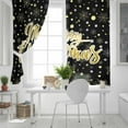 thumbnail image 5 of Fsddascl Merry Christmas Black Blackout Curtains for Bedroom/Living Room, Thermal Insulated Kitchen Curtains, Xmas Snowflakes Polka Dot New Year Grommet Darkening Window Treatment Drapes 42"x84"x2, 5 of 6