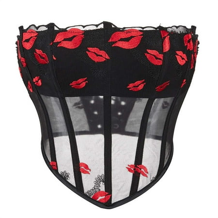 UPPADA Floral Corset Dress on Sale Women Corset Bustier Push up Lingerie Top Shapewear Overbust Cincher Top Lace up Corset Basque Overbust Corset Plus Size
