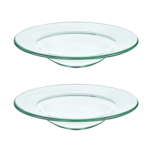 NUOLUX 2Pcs Replacement Wax Warmer Dish Oil Warmer Dish Replacement Glass Dish Wax Burner Glass Dish