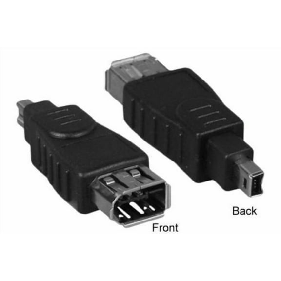 Kentek 4 pin male 6 pin female  IEEE-1394a IEEE1394 Firewire iLINK DV adapter converter coupler M/F 400 Mbps PC MAC black