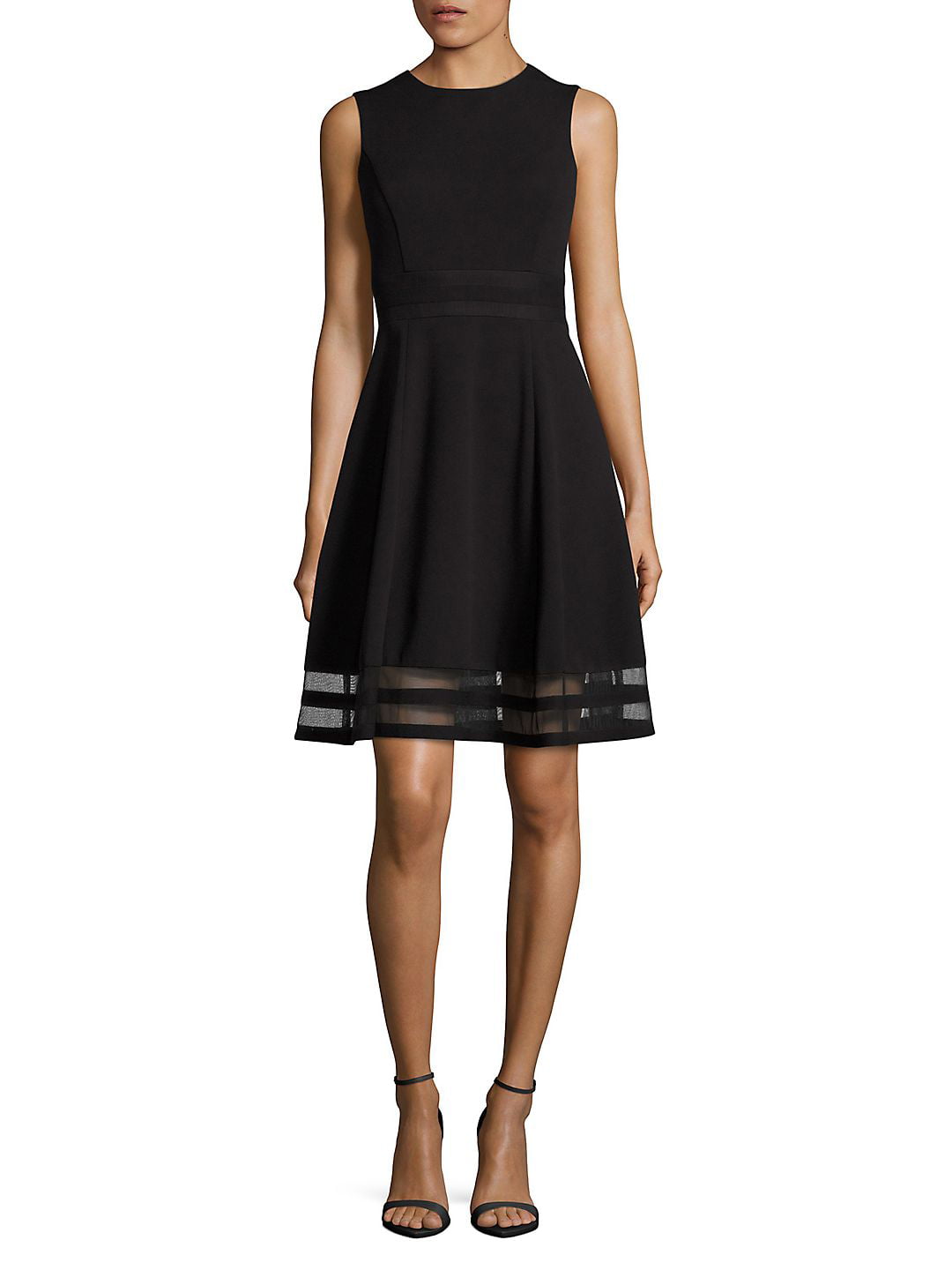 Calvin Klein Womens Petites Illusion Fit & Flare Party Dress - Walmart.com