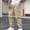 Khaki, variant on Men's Casual Solid Pants With Drawstring And Multiple Pockets Small Leg Pants