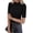 Black #256, variant on Womens Mock Neck Tops Short Sleeve Turtleneck Slim Fit Solid Color Basic Shirt for Business Casual Work Dressy Wear Army Green M