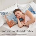 thumbnail image 5 of Orange Navy Blue Coral Throw Pillow Covers, Summer Beach Coastal Ocean Wooden Soft Breathable Pillow Cases with Zipper for Sleeping, Long Body Pillowcases for Couch Bed Sofa Chair 20x60 Inches, 5 of 9