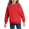 thumbnail image 7 of SERTG Girls Cute Bow Print Blouse Long Sleeve Round Neck Shirts Kids Spring Fall Casual Everyday Festival Pullover Top(Red,2-3 Years), 7 of 7