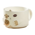 thumbnail image 1 of Bewildely Juego apilable de 4 tazas lindas de colección, tazas para amantes de los gatos, tazas adorables para gatos, tazas para tazas para Teteras Blanco 300ML, 1 of 6