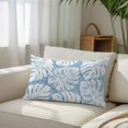 thumbnail image 6 of Light Blue Monstera Deliciosa Throw Pillow Cover 16 x 24 Inch Decorative Pillow Cover Summer Botanical Tropical Lumbar Pillowcase Seasonal Rectangle Cushion Case for Couch Sofa Bed Living Room, 6 of 9