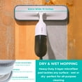 thumbnail image 3 of True & Tidy Clean Everywhere Spray Mop Kit for Floor Cleaning, Multi-Surface Wet & Dry Mop Kit with Reusable Microfiber Pads, Squeegee, and Refillable Bottle for Hardwood, Laminate & Tile, White, 3 of 9