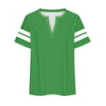 thumbnail image 6 of GERsome Womens Plus Size T Shirts Stripe Short Sleeve Comfy Tops Loose Fit Summer V-neck Tshirts, Sizes S-5XL, 6 of 6