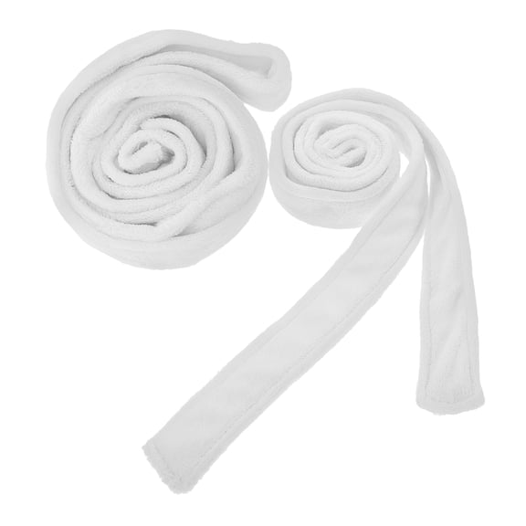 NIAIZEK 2Pcs White Flannel Bathrobe Belt Replacement Rope Strap Soft and Stylish for Hotel Use