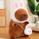 thumbnail image 3 of 30-85cm Giant Lotus Leaf Umbrella Capybara Plush Toy Cosplay Rabbit Frog Dinosaur Capibara Plush Toy Stuffed Animals, 3 of 5