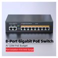 thumbnail image 2 of POE Switch 1000 Mbps 8 Ports Network Standard POE Ethernet Switch 52V Built-in Power For CCTV IP Camera/Wifi Router, 2 of 7