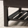 thumbnail image 4 of GDF Studio Kilbourne Contemporary Bonded Leather Tufted Storage Ottoman Bench with Rack, Brown and Dark Brown, 4 of 7